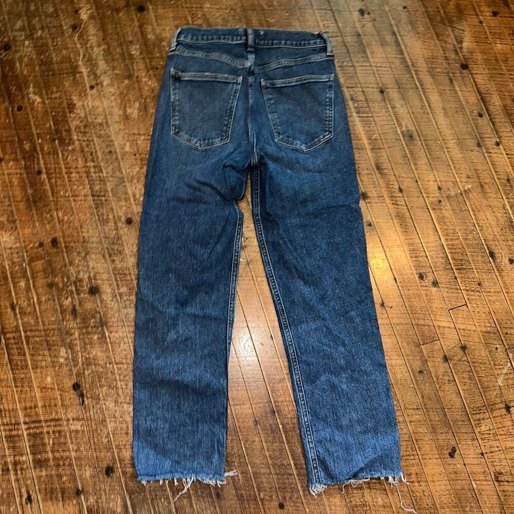 Agolde destroyed distressed 90’s high rise crop 25 designer jeans - Picture 3 of 3